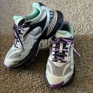 Stylish Men’s Running Shoes - Black and Purple